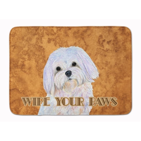 Carolines Treasures Puppy Cut Maltese Wipe Your Paws Machine Washable Memory Foam Mat CA68694